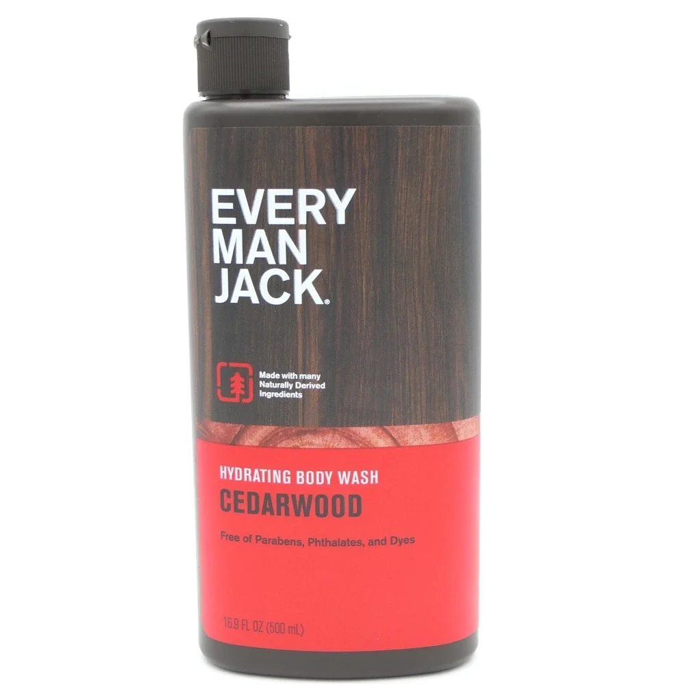 Every Man Jack Cedarwood Hydrating Body Wash Shower Gel For Men 16.9 fl oz